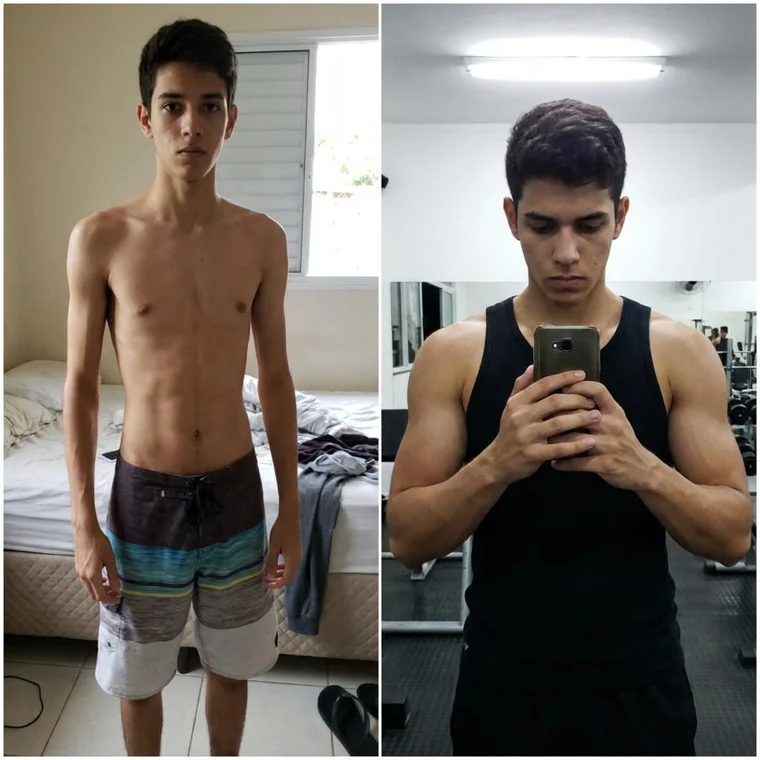 Antes e depois de Aloísio Ribeiro Pontes: +11Kg